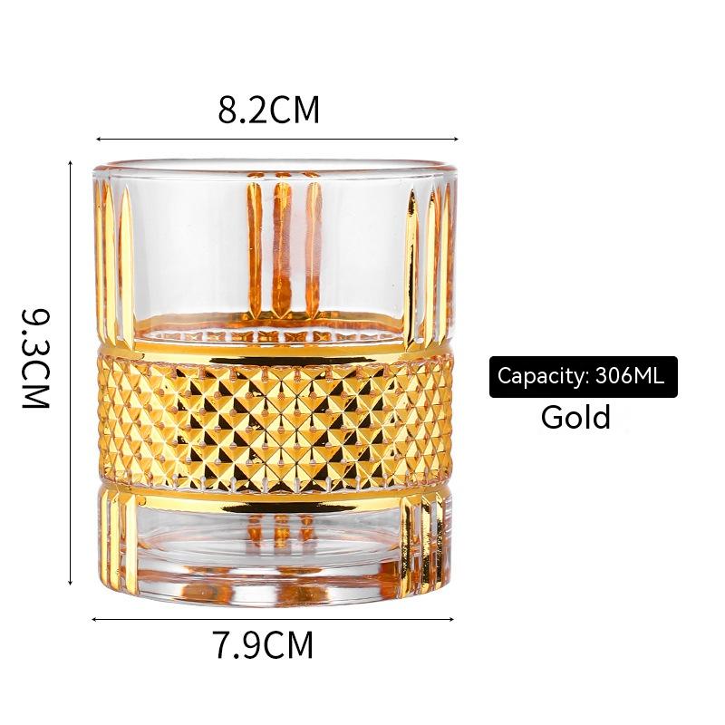 Gold Whiskey Glass Household Wine Glass