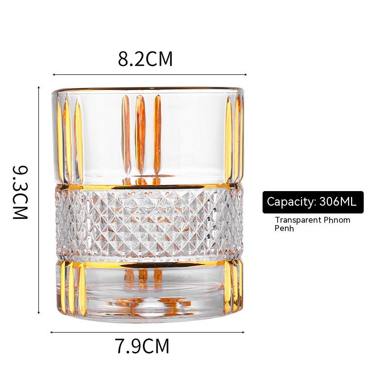 Gold Whiskey Glass Household Wine Glass
